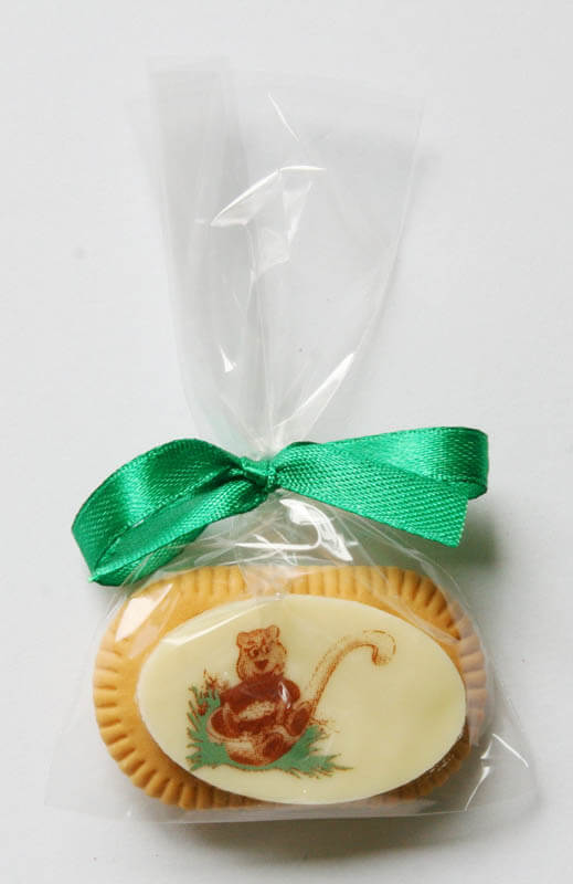 Chocolate Gifts - Coffee Biscuit with Chocolate in a Polybag with ribbon, 5g
