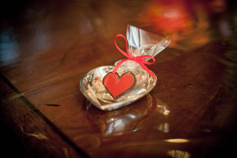 Шоколадные Подарки - Шоколадное Сердце в Мешочке с Ленточкой, 3г