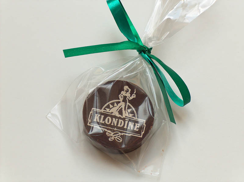 Round Chocolates - 10g Puck in a Polybag with Ribbon