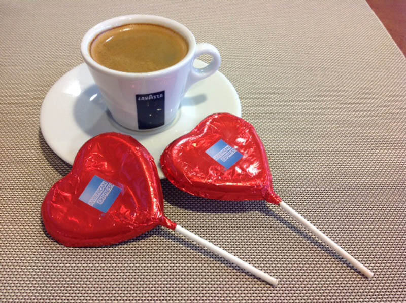Wedding Marketing - 30g Chocolate heart on a stick in red foil