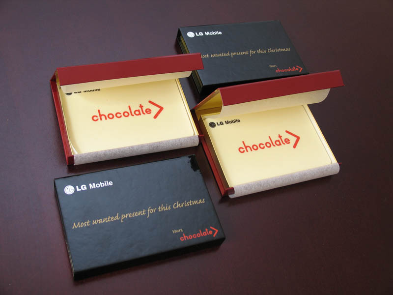 Printing On Boxes - 80g Promotional Chocolate Bar in a box with magnet