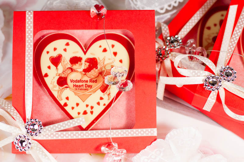 Wedding Chocolate Bars - 70g Chocolate Heart in the Box
