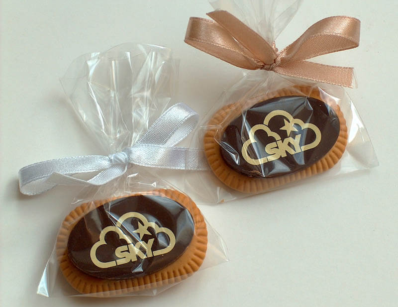 Персонализированный Шоколад - Кофейное Печенье с Шоколадом в Мешочке с ленточкой, 5г