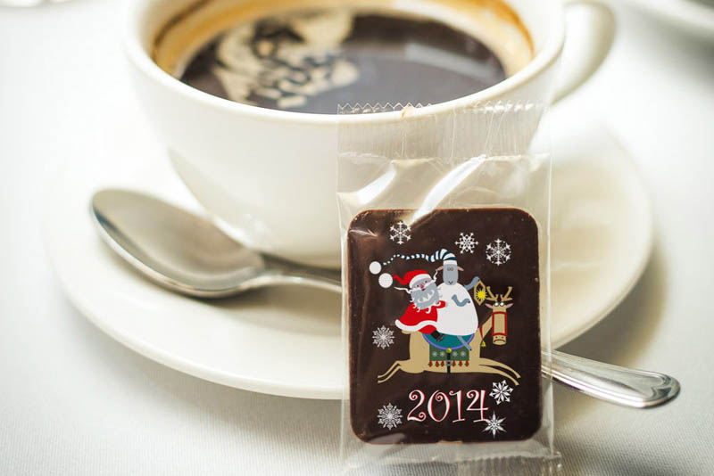 Шоколад к Кофе - 7г Санта Клаус - Шоколадная Плитка