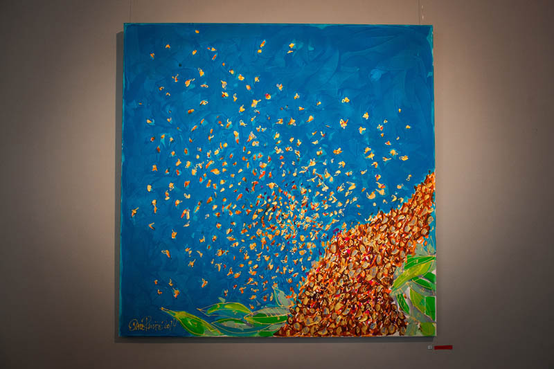 Art Reproduction Printing - Golden Bees Swarming - Painting onto Chocolate, 90g