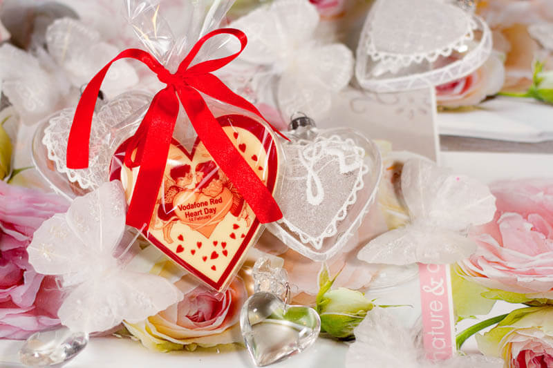 Cupid Chocolates - Chocolate Heart in a Bag with Ribbon, 30g