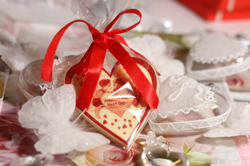 Telecommunication Marketing - Chocolate Heart in a Bag with Ribbon, 30g