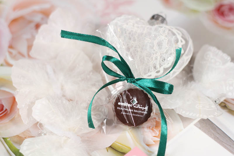 Healthcare Marketing - Praline with Hazel Nut Cream Filling in a polybag with Ribbon, 13g