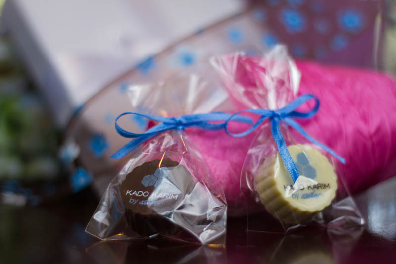 Real Estate Marketing - 13g Praline with Hazel Nut Cream Filling in a polybag with Ribbon