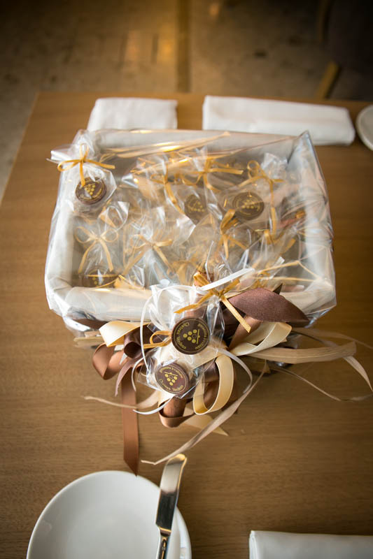 Round Chocolates - Promotional Chocolate Bar in Bag with ribbon, 3g