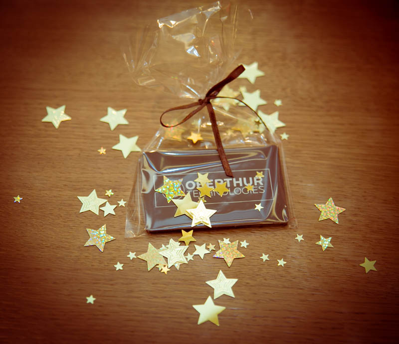 Promotional Chocolate Bar in a Polybag with Ribbon, 20g