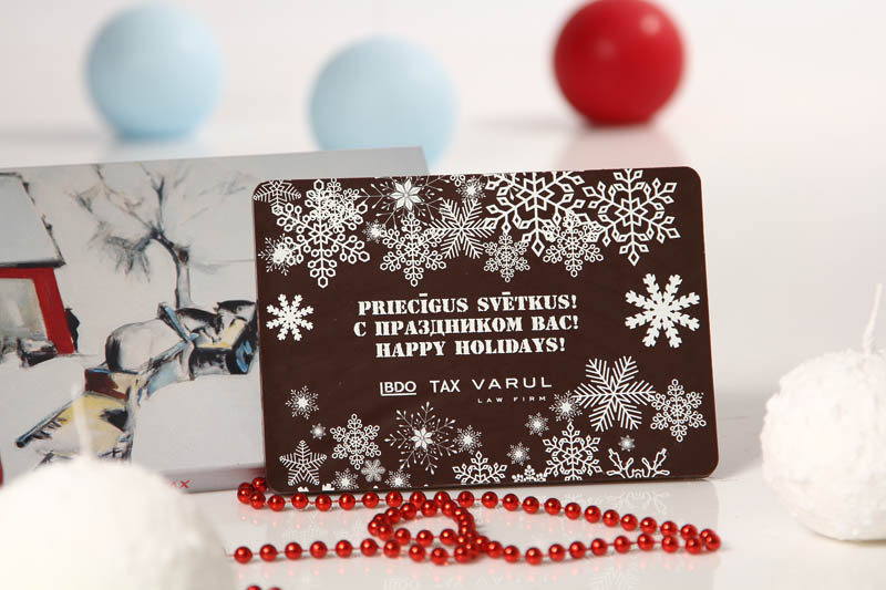 Unique Christmas Gifts - Promotional Chocolate Bar in a box with magnet, 275g