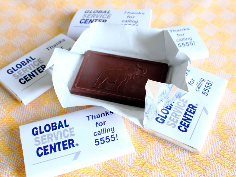 Personalized Chocolate - Promotional Chocolate Bar in Paper Wrapping, 7g